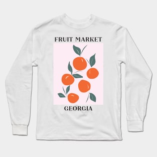 Fruit Market Georgia Peach Long Sleeve T-Shirt